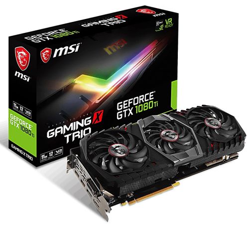 Video card MSI GeForce GTX 1080 Ti GAMING X TRIO, 11Gb for mining.