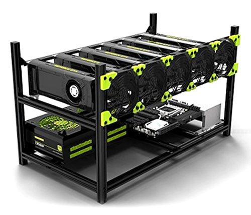 Veddha V3C 6 GPU open rack for the farm.