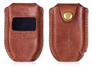 Leather holster case for Trezor Wallet.