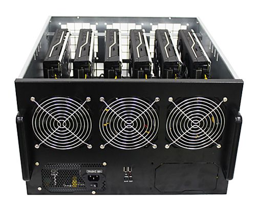 Estuche cerrado 6W para 6 GPU con 6 enfriadores.