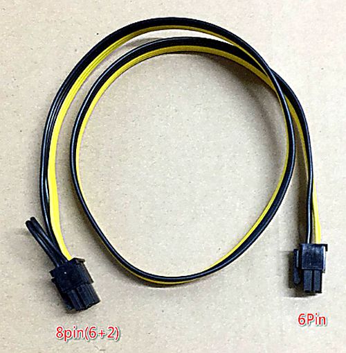 Cable que conecta 6Pin Male a 6 + 2Pin Male.