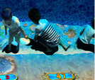 AR interactive indoor playground beach.