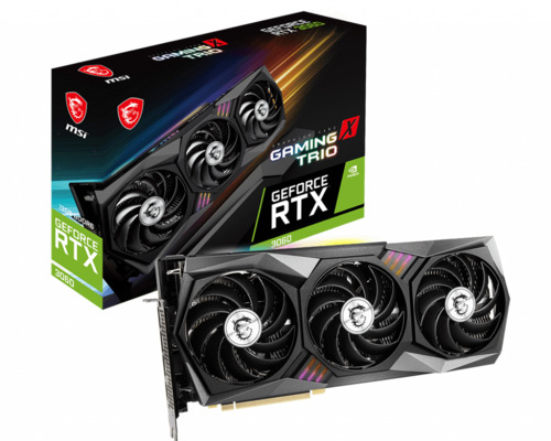 Tarjeta de video MSI GeForce RTX™ 3060 GAMING X TRIO 12G.